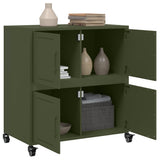 Credenza Verde Oliva 68x39x72 cm in Acciaio