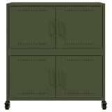 Credenza Verde Oliva 68x39x72 cm in Acciaio