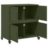 Credenza Verde Oliva 68x39x72 cm in Acciaio