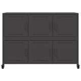 Credenza Nera 100,5x39x72 cm in Acciaio