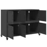 Credenza Nera 100,5x39x72 cm in Acciaio