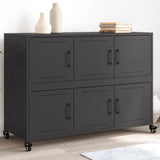 Credenza Nera 100,5x39x72 cm in Acciaio