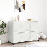 Credenza Bianca 100,5x39x72 cm in Acciaio