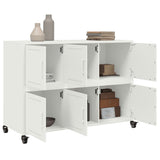Credenza Bianca 100,5x39x72 cm in Acciaio