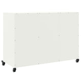 Credenza Bianca 100,5x39x72 cm in Acciaio
