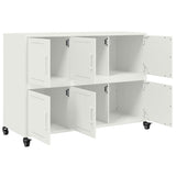 Credenza Bianca 100,5x39x72 cm in Acciaio