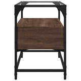 Mobile TV Piano Vetro Rovere Marrone 60x35x51 Legno truciolato