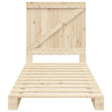 Giroletto con Testiera 90x200 cm in Legno Massello di Pino