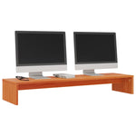 Supporto Monitor Marrone Cera 100x27x15 cm Legno Massello Pino