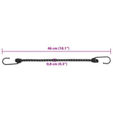 Corde Elastiche con Strisce Riflettenti e Ganci 25 pz 46 cm