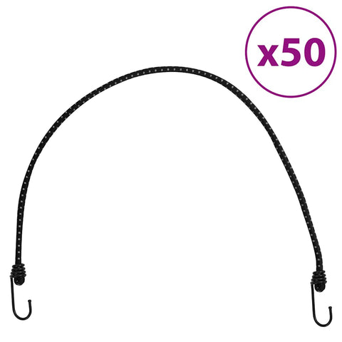 Corde Elastiche con Strisce Riflettenti e Ganci 50 pz 88 cm