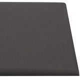Testiera da Parete 12 pcs 30 x 15 cm Grigio Tessuto