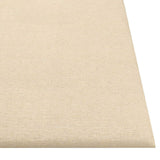 Testiera da Parete 12 pcs 30 x 30 cm Crema Tessuto