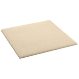 Testiera da Parete 12 pcs 30 x 30 cm Crema Tessuto