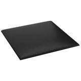 Testiera da Parete 12 pcs 30 x 30 cm Nero Tessuto