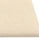 Testiera da Parete 12 pcs Crema 60 x 15 cm Tessuto