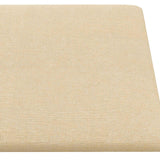 Testiera da Parete 12 pcs Crema 60 x 30 cm Tessuto