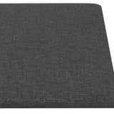 Testiera da Parete 12 pcs 60 x 30 cm Grigio scuro Tessuto