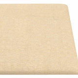 Testiera da Parete 12 pcs Crema 90 x 15 cm Tessuto