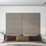 Testiera da Parete 12 pcs Grigio Chiaro Velluto