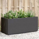 Fioriera da Giardino Grigio Scuro 80x36x35 cm in PP