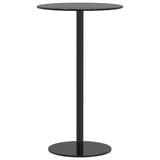 Tavolo da Giardino Rotondo Nero 60x105 cm in Acciaio