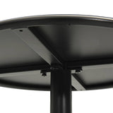 Tavolo da Giardino Rotondo Nero 60x105 cm in Acciaio