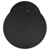 Tavolo da Giardino Rotondo Nero 60x105 cm in Acciaio