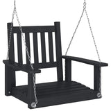 Dondolo da Giardino Catene in Metallo Nero in Legno di Abete