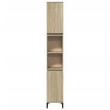 Armadietto da Bagno Rovere Sonoma 30x30x190cm Legno truciolato