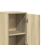 Armadietto da Bagno Rovere Sonoma 30x30x190cm Legno truciolato