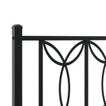 Giroletto con Testiera in Metallo Nero 80x200 cm