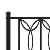 Giroletto con Testiera in Metallo Nero 80x200 cm