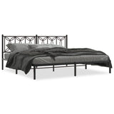 Giroletto con Testiera in Metallo Nero 200x200 cm