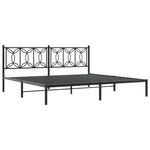 Giroletto con Testiera in Metallo Nero 200x200 cm