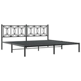 Giroletto con Testiera in Metallo Nero 200x200 cm