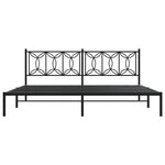 Giroletto con Testiera in Metallo Nero 200x200 cm