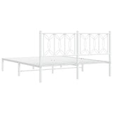 Giroletto con Testiera Metallo Bianco 150x200 cm
