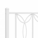 Giroletto con Testiera Metallo Bianco 150x200 cm