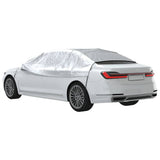 Mezza Copertura Auto con Ganci Argento M