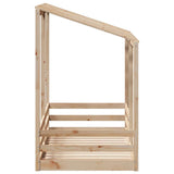 Letto per Bambini con Tetto 80x160 cm in Legno Massello di Pino