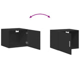 Mobile a Parete Nero 50x42,5x40 cm in Legno truciolato