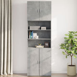 Mobile a Parete Grigio Cemento 80x42,5x64 cm Legno truciolato