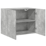 Mobile a Parete Grigio Cemento 80x42,5x64 cm Legno truciolato