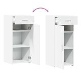 Credenza Bianca 40x42,5x93 cm in Legno truciolato