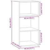 Credenza Nera 45x41x93 cm in Legno truciolato
