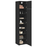 Mobile Sottile Nero 45x42,5x225 cm in Truciolato