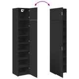 Mobile Sottile Nero 45x42,5x225 cm in Truciolato