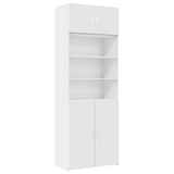 Mobile Portaoggetti Bianco 80x42,5x225 cm in Truciolato