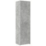 Credenza Grigio Cemento 50x42,5x185 cm in Legno Ingegnerizzato